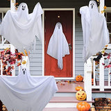 TOY Life 4 Pcs Hanging Ghosts Halloween Decorations - 25.5” Posable Halloween Ghost Decorations Outdoor Indoor - Flying Ghost Halloween - Hanging Ghost for Trees Yard - Hanging Halloween Decorations - Glow-Paradise