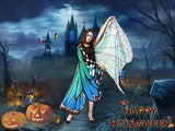 Halloween/Party Prop Soft Fabric Butterfly Wings Shawl Fairy Ladies Nymph Pixie Costume Accessory (168x135CM, Blue) - Glow-Paradise