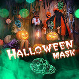 ILEBYGO LED Purge Mask Halloween Light Up Mask Scary Mask with EL Wire 3 Flashing-Modes for Halloween Festival, Party, Cos Play (Green) - Glow-Paradise