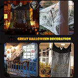 Lamgoa 12.3ft Halloween Ghost Hanging Decorations, Scary Hanging Reaper Motion Voice Activated with Creepy Sound & Glowing Mask Flying Ghost for Haunted House, Yard Home Party Indoor Outdoor Decor - Glow-Paradise
