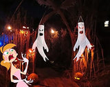 Leuceiy Halloween Decorations Ghost Windsocks Hanging Decor for Home Indoor Outdoor Yard Flag Wind Socks Party Supplies (2piece 47 Inch) - Glow-Paradise
