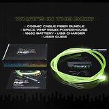 GloFX Cosmic Cable [PROGRAMMABLE LED Fiber Optic Light Cable] 6 Ft 360° Swivel 8 mm Diameter - Bright Light Up Rave Toy | EDM Flow Toy Light Painting - Glow-Paradise