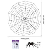 Anycosy Halloween Spider Web Lights, 140 LED Waterproof with 5 Black Spider, Halloween Lights 8 Modes, for Indoor/Outdoor Halloween Decor (6.5 FT, Orange) - Glow-Paradise