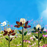 Ourdoor Solar Garden Lights Solar Metal Flower Decorative Lights Solar Spinner Decorative Garden Stakes Waterproof for Patio,Yard,Lawn,Garden Decorations - Glow-Paradise