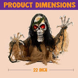 JOYIN Halloween Decoration Animated Zombie Groundbreaker, Light-up Skeleton Zombie Groundbreaker Prop with Creepy Sound for Halloween Outdoor, Lawn, Yard, Patio Decoration, Haunted House Decorationsc - Glow-Paradise