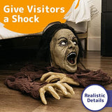 Halloween Zombie Groundbreaker Decoration - The Best Outdoor Graveyard Decoration for Halloween, Life Size - Glow-Paradise