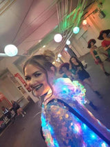 YONIYOWO Sequin 15 Color LED with Remote Jacket Womens Outer Wear Fancy Dress for Xmas Halloween Performence Costume (Jacket, L) - Glow-Paradise