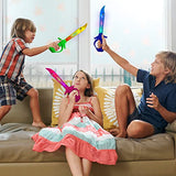 ArtCreativity Light Up Shark Swords for Kids, Halloween Costume Accessories, Halloween Light Up Toys for Kids, Set of 3, 15 Inch Toy Sword with Flashing LED Lights, Great Halloween Toy Sword for Kids - Glow-Paradise