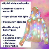 Unisex Light Up LED Hoodie Jacket American Sizes Adult Kids Clothing Apparel Outfit Dance Club Rave Glow - Men S / Women L - Glow-Paradise
