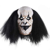 Adults Creepy Clown Face Mask Scary Joker Masks for Halloween（Black） - Glow-Paradise