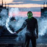 ILEBYGO Halloween LED Purge Mask Scary Light Up Mask with EL Wire 3 Flashing-Modes for Halloween Festival, Party, Cos Play (Green) - Glow-Paradise