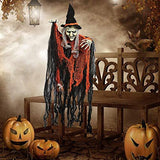 JOYIN 3 Pack 35.3" Hanging Witch with Bendable Arms, Halloween Indoor and Outdoor Decorations - Glow-Paradise