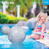 TIALLY Full Moon Floating Pool Lights Solar Powered - 14" Pool Lights That Float, Inflatable Waterproof Led Light Balls, Swimming Pool Accessories for Inground Pools, Party Decor for Outdoor (4 Pack) - Glow-Paradise