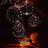 LED Light Up Bobo Baloons 10 Packs Warm White, 20 Inches Clear Helium Transparent Balloons 15 pcs, Glow in The Dark Ballons for Christmas Wedding Birthday Valentines Day Halloween Party Decoration - Glow-Paradise