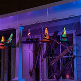 JOYIN 12 Pcs Halloween Decorations Witch Hat Lights String Lights, Lighted Witches Hats Lights Outdoor, Glowing Witch Hats in 8 Flashing Modes, Light Up Witch Hat Decor for Outdoor Indoor Yard Tree - Glow-Paradise