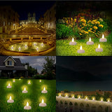 Floating Pool Lights,20PCS Waterproof Floating Candle Lights for Swimming Pool, Outdoor LED Glow Lights for Beach, Garden Backyard, Patio Lawn, Hot tub, Christmas Décor (Warm White) - Glow-Paradise