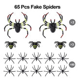 Berenlu 1100 Sqft Spider Web Decoration, Super Stretchy Halloween Spider Web with 65 Extra Fake Spiders, Halloween Decoration, Creepy Halloween Party Indoor Decoration, Halloween Outdoor Decoration - Glow-Paradise