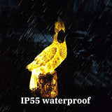 Garden Solar Light Outdoor Decor, Resin Parrot Solar LED Light for Outdoor, Animal Waterproof Light for Flower Fence Lawn Passage Walkway Courtyard Party Decoration, Yellow Parrot - Glow-Paradise