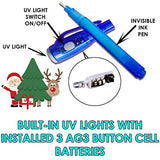 32 Pack Invisible Ink Pen with UV Black Light Secret Spy Pens Magic Disappearing Ink Markers School Supplies Kids Party Favors Halloween Birthday Gift for Boys Girls Goodie Bags Stuffer (2 Style) - Glow-Paradise