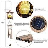 Sea Turtle Glass Ball Solar Wind Chimes, for Women, Birthday Gifts for mom, Grandma Gifts,Gifts for Sister in Law Daughter Gifts,Gardening Gifts,Yard Decorations,Outdoor Decor - Glow-Paradise