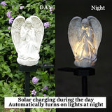 Garden Solar Light Outdoor Decor, Resin Angel Solar LED Light for Outdoor, Waterproof Light for Flower Fence Lawn Passage Walkway Courtyard Party Decoration, Angel - Glow-Paradise