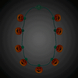 LED Light Up Pumpkin Necklace - Halloween Glass Pendant Necklaces for Party Decoration - Glow-Paradise
