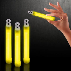 6 Inch Premium Glow Sticks (Yellow Color, 12 Count Per Pack) - Glow-Paradise