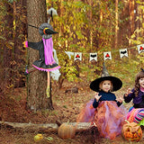 Crashing Witches into Tree Outdoor Halloween Decorations, 47“ Hanging Crashed Witch Outdoor Tree Door Column Porch Haunted Décor - Glow-Paradise