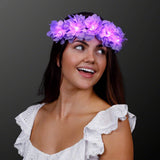 LED Light Up Flowers Halo Headband (Purple Color, 1 Quantity Per Pack) - Glow-Paradise