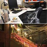 1400 sqft Halloween Spider Webs Decorations with 150 Extra Fake Spiders, Super Stretchy Cobwebs for Halloween decor Indoor and Outdoor - Glow-Paradise
