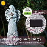 Yiosax Garden Angel Statues Outdoor Decor - Moonrays Solar Angel Figurines Lights Angel Décor for Home，Patio, Yard Art, Memorial & Blessing Gifts,Garden Gifts for Grandma（10.24inch） - Glow-Paradise