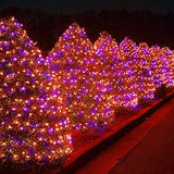 Funpeny Halloween 360 LED Net Lights, 12ft x 5ft 8 Modes Waterproof Connectable Halloween Decorations for Outdoor Garden Party Decor (Purple Orange) - Glow-Paradise