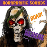 JOYIN Halloween Decoration Animated Zombie Groundbreaker, Light-up Skeleton Zombie Groundbreaker Prop with Creepy Sound for Halloween Outdoor, Lawn, Yard, Patio Decoration, Haunted House Decorationsc - Glow-Paradise