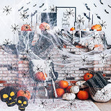 1000 Sqft Halloween Spider Web Decorations With 100 Fake Spiders Spooky Spider Webbing Halloween Decorations Indoor Outdoor Party Yard Decor Supplies For Bar Haunted House - Glow-Paradise