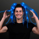 LED Light Up Noodle Headband Flashing Dreads (Blue Color, 1 Quantity Per Pack) - Glow-Paradise