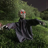 FUSPWEAO Scary Halloween Decorations Outdoor Zombie, Animated Zombie Halloween Decorations, Creepy Moving Halloween Groundbreaker, Motion Activated Halloween Props with Glowing Eyes Creepy Sound - Glow-Paradise