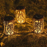 Solar Lantern Outdoor Hanging Garden Decorative Lantern Metal Owl Decor Lantern with Handle Solar Powered Outdoor Waterproof LED Patio Lanterns Owl Solar Lantern for Yard,Table,Tree,Gift (Bronze 1 Pc) - Glow-Paradise
