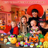 50PCS Halloween Mochi Squishy Toys with Halloween Pumpkin Bucket Halloween Party Favors Trick or Treat Goodie Bag Filler Halloween Decorations Kawaii Squishy Halloween Toys Gifts for Boy Girl Random - Glow-Paradise