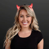 LED Light Up Devil Horns (Red Color, 1 Quantity Per Pack) - Glow-Paradise
