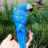 Garden Solar Light Outdoor Decor, Resin Parrot Solar LED Light for Outdoor, Animal Waterproof Light for Flower Fence Lawn Passage Walkway Courtyard Party Decoration, Blue Parrot - Glow-Paradise