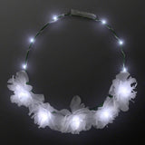 LED Light Up Flowers Halo Headband (White Color, 1 Quantity Per Pack) - Glow-Paradise