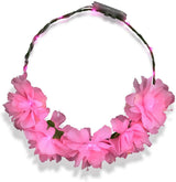 LED Light Up Flowers Halo Headband (Pink Color, 1 Quantity Per Pack) - Glow-Paradise