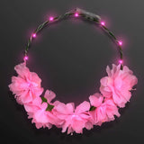 LED Light Up Flowers Halo Headband (Pink Color, 1 Quantity Per Pack) - Glow-Paradise