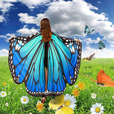 Butterfly Wings for Women, Butterfly Shawl Fairy Ladies Cape Nymph Pixie Costume Accessory (Sky Blue) - Glow-Paradise