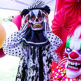 Haunted Hill Farm HHCLOWN-2FLSA Life-Size Animatronic Clown, Indoor/Outdoor Halloween Decoration, Multi,HHCLOWN-16FS - Glow-Paradise