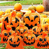 8pcs Halloween Pumpkin Bag Lawn Decorations Outdoor, Large Pumpkin Leaf Bags Fall Halloween Trash Bags For Lawn Garden Back Yard Fall Decorations Outdoor - Glow-Paradise