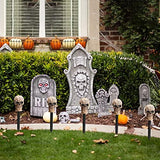 Halloween Decorations Outdoor Lighted Skeleton Skull Halloween, Waterproof & Battery Operated Halloween Garden Yard Pathway for Indoor Outdoor Halloween Décor - Glow-Paradise
