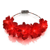 LED Light Up Flowers Halo Headband (Red Color, 1 Quantity Per Pack) - Glow-Paradise