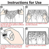 1000 Sqft Halloween Spider Web Decorations with 100 Fake Spiders, Super Stretch Spider Webs Cobwebs Decor, Haunted House Yard Creepy Scene Props Indoor Outdoor Decor and Halloween Party Supplies - Glow-Paradise