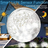 Garden Solar Lights Outdoor, 2 Pack Crack Glass Ball Solar Ground Lights, Waterproof 40 LED Solar Patio Lights for Walkway Garden, Yard, Lawm, Outdoor Decoration (White, 4.7 Inch) - Glow-Paradise